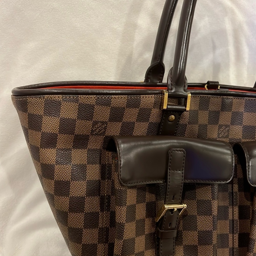 Authentic Louis Vuitton Ebene Manosque GM Damier Tote Bag - Picture 4 of 16